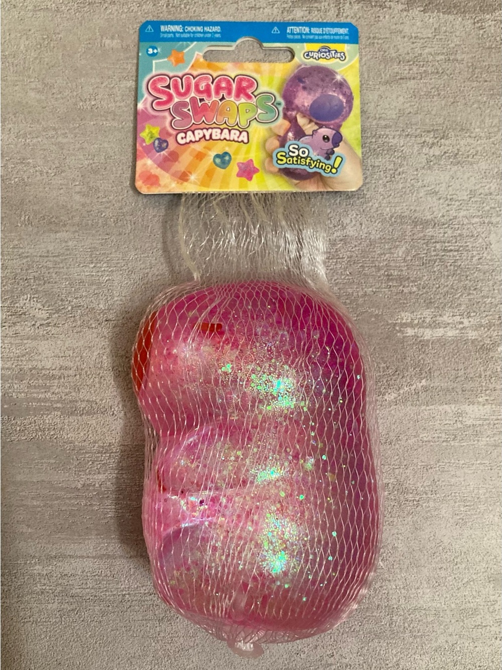 Sugar Swaps Capybara Squishy Toy - Pink Glitter